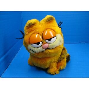 Vintage Sitting Garfield Plush Cat Stuffed Animal Orange Toy 1981 Dakin